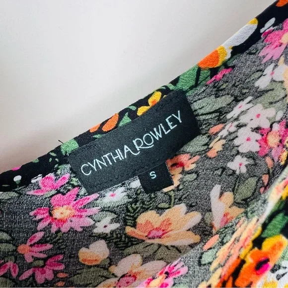 Cynthia Rowley Floral Top Cami Singlet Tank Multicoloured Flower Summer Size S - Picture 5 of 8